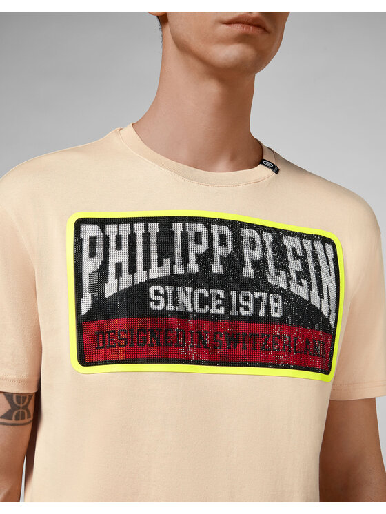PHILIPP PLEIN PHILIPP PLEIN T-Shirt 11013 Beżowy Regular Fit