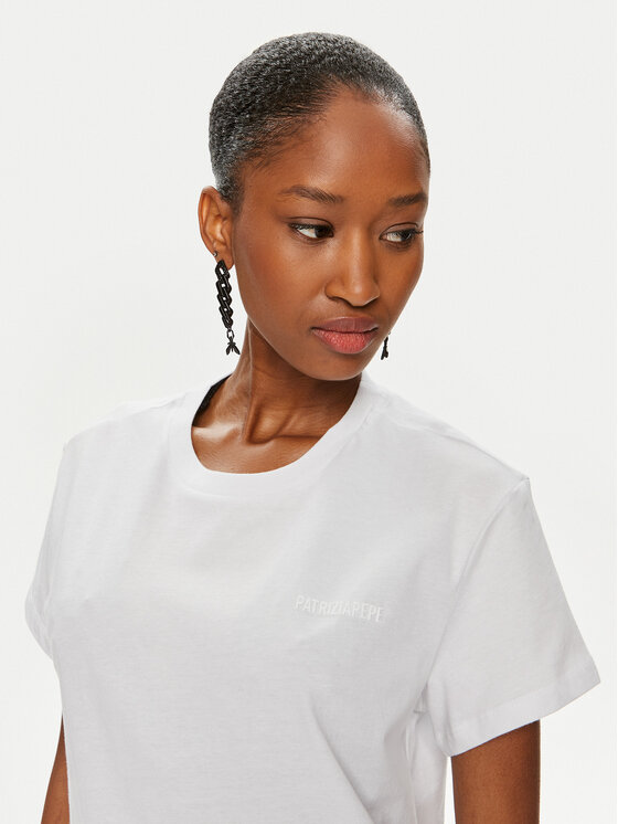 Patrizia Pepe Patrizia Pepe T-krekls 8M1543/J111-W103 Balts Regular Fit