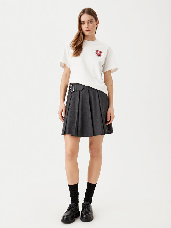 HUGO HUGO T-Shirt Vintage 50534545 Weiß Boxy Fit