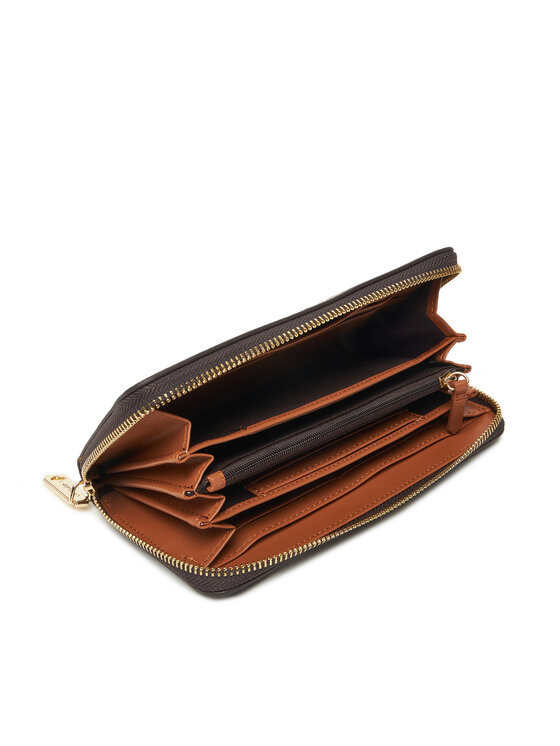 Valentino Valentino Голям дамски портфейл Regina Re VPS9IS155 Кафяв
