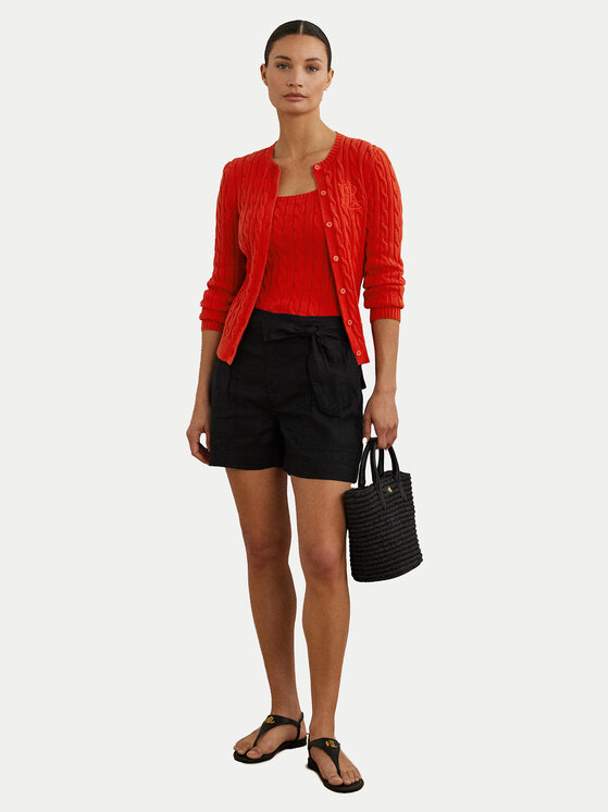 LAUREN RALPH LAUREN LAUREN RALPH LAUREN Pletena jopica 200932225010 Rdeča Slim Fit