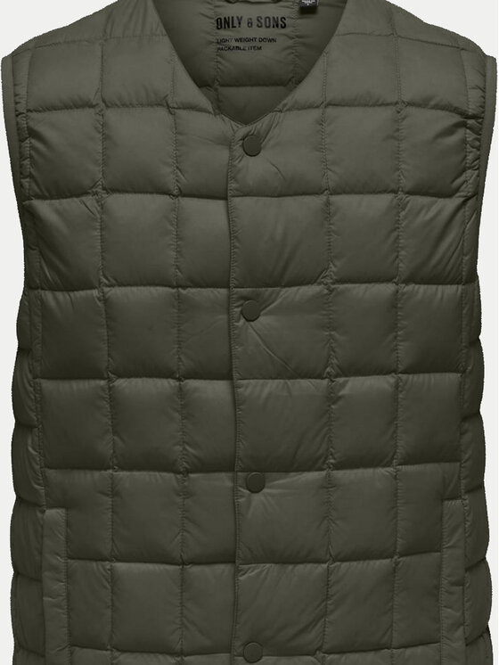 Only & Sons Only & Sons Kamizelka Gavin 22030622 Zielony Regular Fit