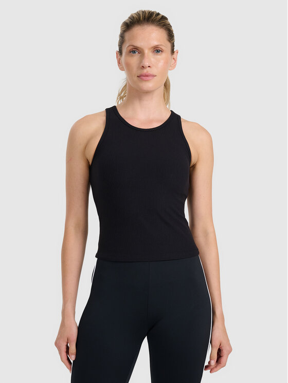 4F 4F Tank top SMART OFFICE Czarny Slim Fit