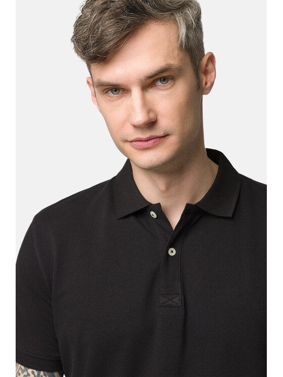 Lancerto Lancerto Polo Blake PO073123000015 Czarny Regular Fit
