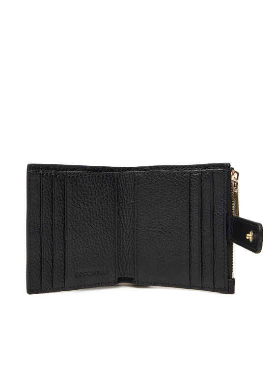 Coccinelle Coccinelle Kleine Damen Geldbörse MW5 Metallic Soft E2 MW5 11 F7 01 Schwarz
