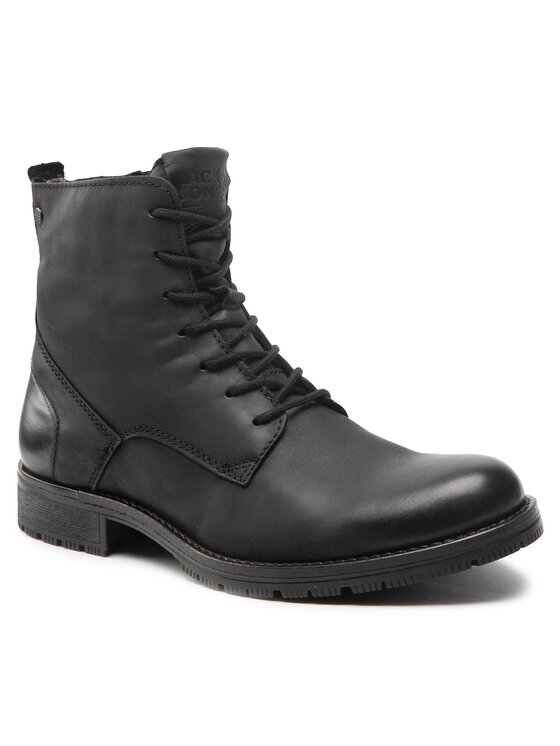Jack&Jones Zimski škornji Jfworca Leather 12159497 Črna