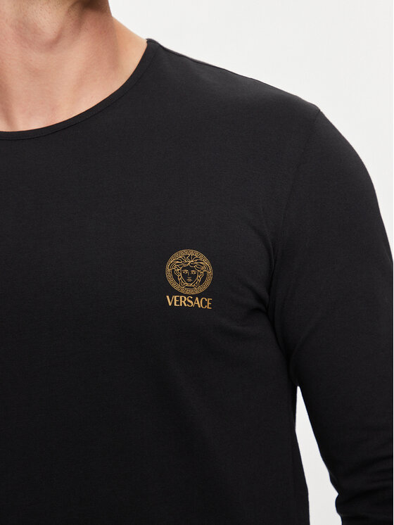 Versace Versace Souprava triček s dlouhým rukávem AU10197 Barevná Slim Fit