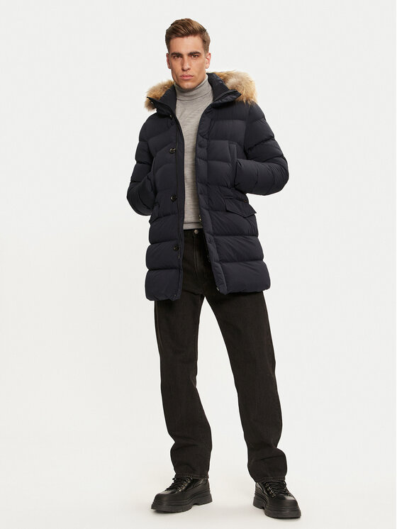 Hetregó Hetregó Μπουφάν πουπουλένιο Parker 8N436M Σκούρο μπλε Regular Fit