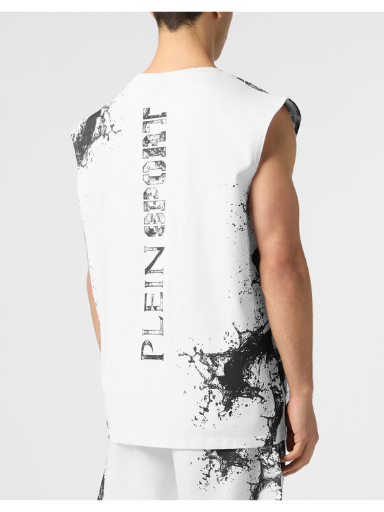 Plein Sport Plein Sport Tank top 28361 Biały Regular Fit