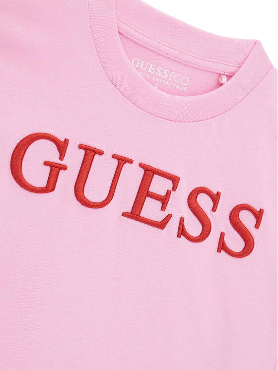 Guess Guess Тишърт J6RI11 KCNQ4 Розов Oversize