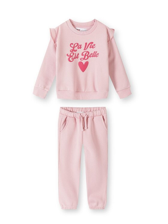 minoti minoti Komplet dresowy 32FLEECE120 Różowy Regular Fit