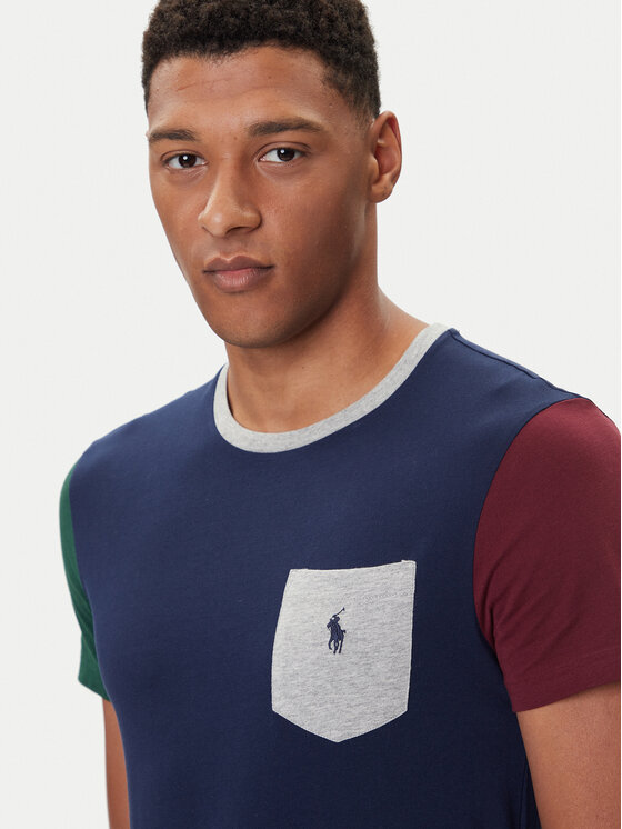 Polo Ralph Lauren Polo Ralph Lauren T-Shirt 710849543003 Granatowy Custom Slim Fit