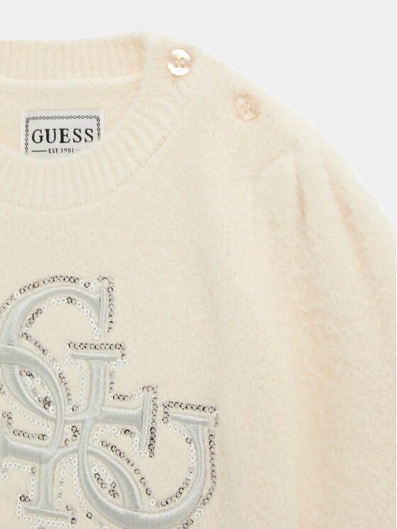 Guess Kids Guess Kids Sukienka codzienna 179103 Biały Classic Fit