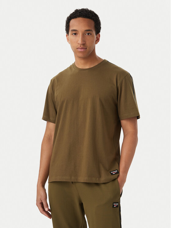 Reebok Reebok Póló Nico RK25724CCM Khaki Regular Fit