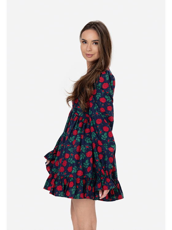 LAURELLA LAURELLA Sukienka codzienna 4TU015 Granatowy Regular Fit