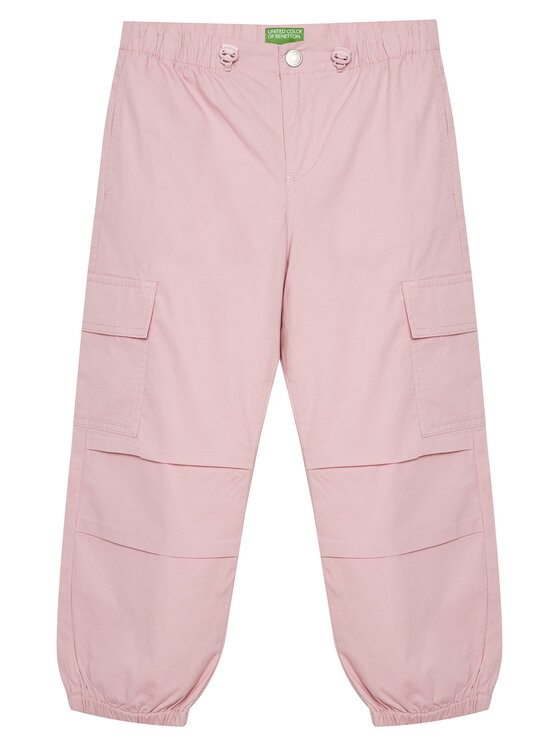 United Colors Of Benetton United Colors Of Benetton Παντελόνι υφασμάτινο 4L2VCF046 Ροζ Relaxed Fit