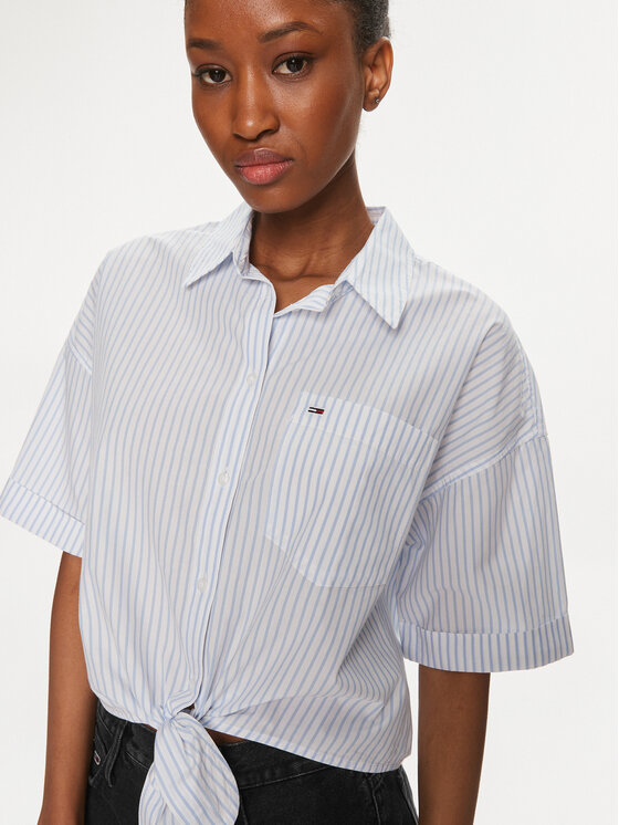Tommy Jeans Tommy Jeans Cămașă DW0DW17809 Albastru celest Relaxed Fit
