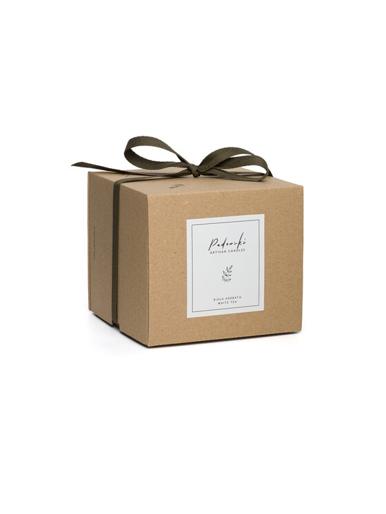 Padowski Artisan Candles Padowski Artisan Candles Świeca Biała herbata - świeca sojowa w jasnozielonym szkle Zielony