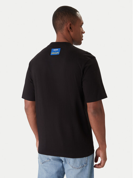 HUGO HUGO Tricou Nuley JJK 50554841 Negru Relaxed Fit