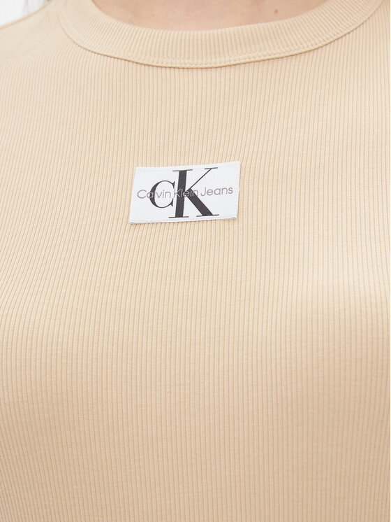 Calvin Klein Jeans Calvin Klein Jeans T-Shirt J20J222687 Beżowy Regular Fit
