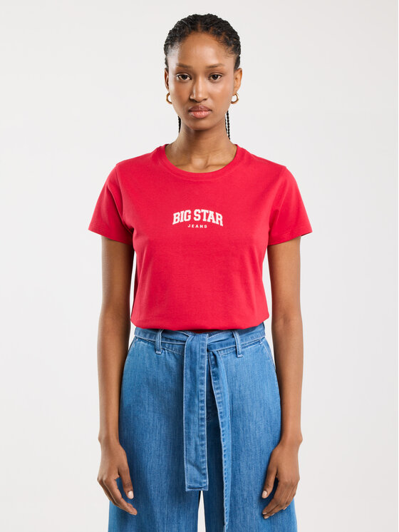 BIG STAR BIG STAR T-Shirt BENEA Czerwony Basic Fit