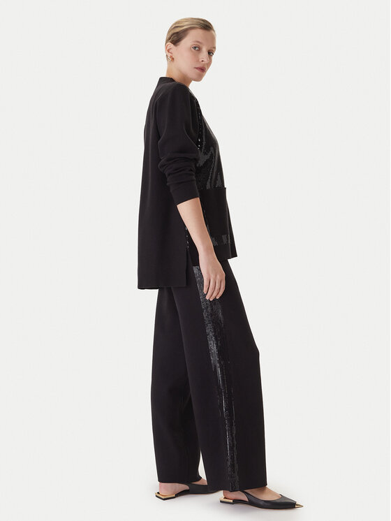 LOLA CASADEMUNT LOLA CASADEMUNT Riidest püksid LF2514003 Must Regular Fit