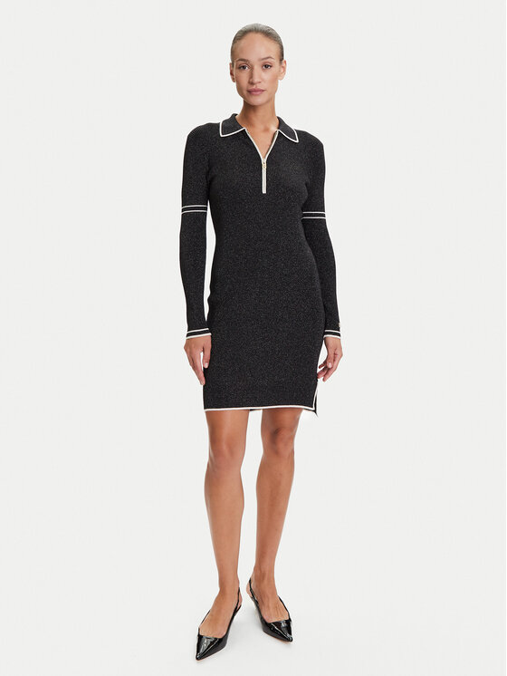 Liu Jo Sport Liu Jo Sport Sukienka dzianinowa TF5028 MS49I Czarny Regular Fit