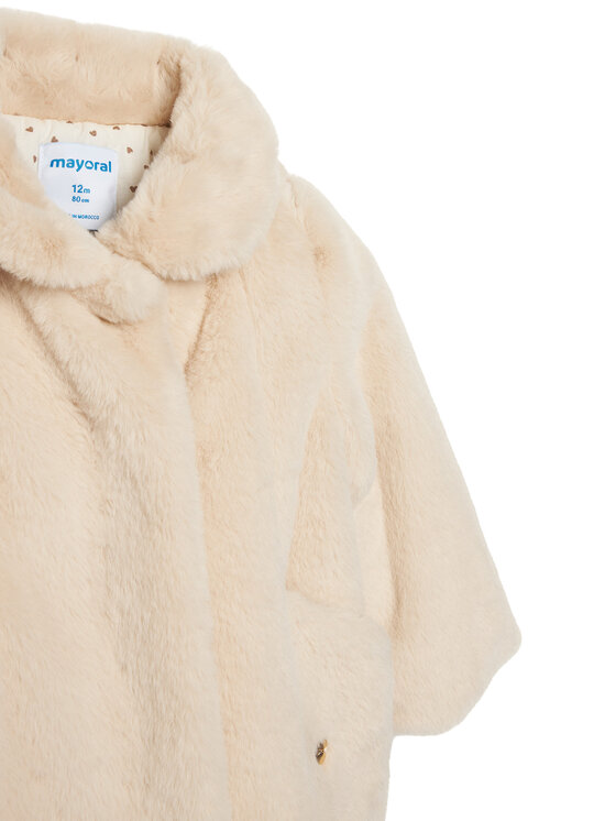 Mayoral Mayoral Pelzmantel 2434 Beige Regular Fit