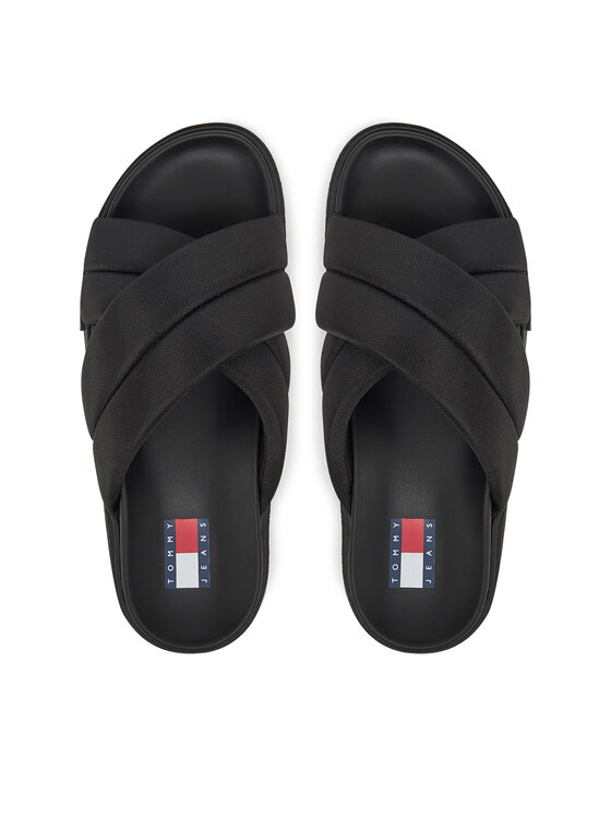 Tommy Jeans Tommy Jeans Pantoletten Tjw Flatform Sandal EN0EN02775 Schwarz