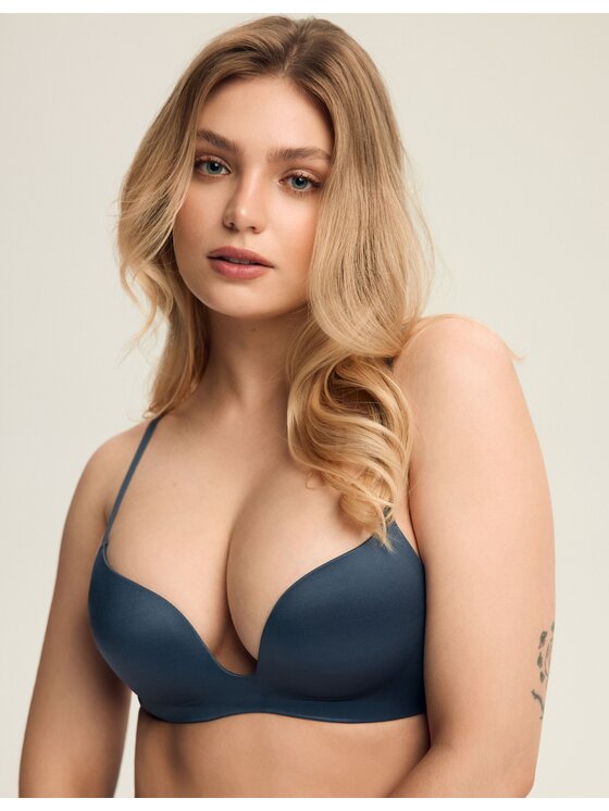 Esotiq Esotiq Biustonosz push-up 43915 Granatowy