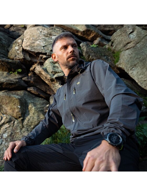 Alpinus Alpinus Kurtka softshell Pourri Szary Slim Fit
