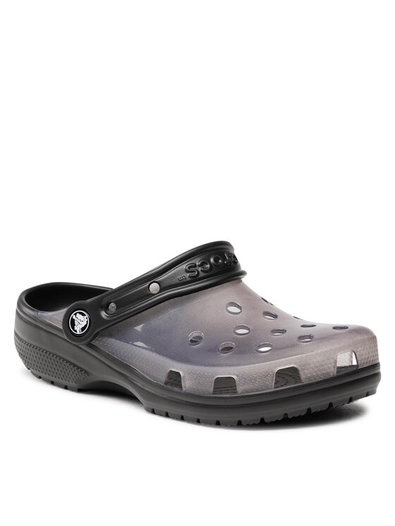 Crocs Pantoletten Classic Translucent Clog 206908 Schwarz Modivo