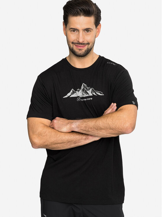 Viking Viking T-Shirt Lenta Bamboo Light Man Czarny Regular Fit