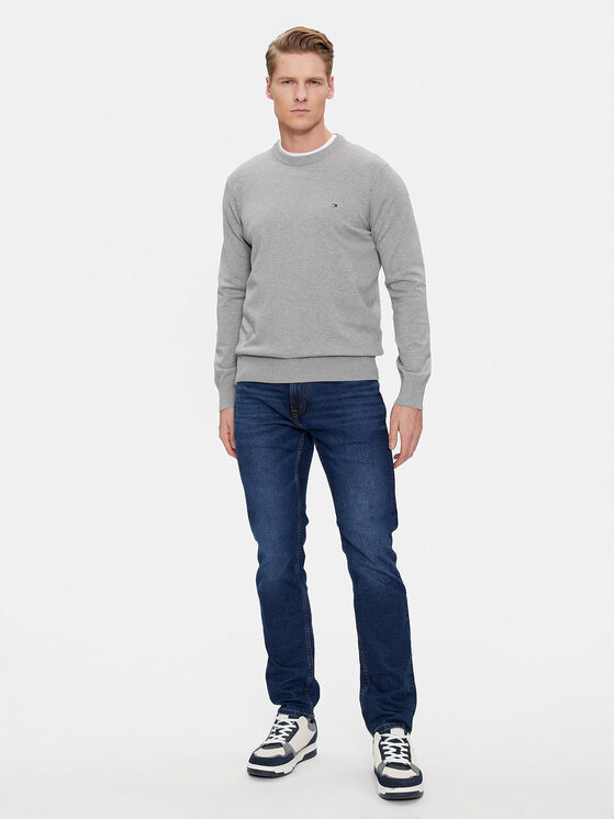 Tommy Hilfiger Tommy Hilfiger Sweter MW0MW30955 Szary Regular Fit