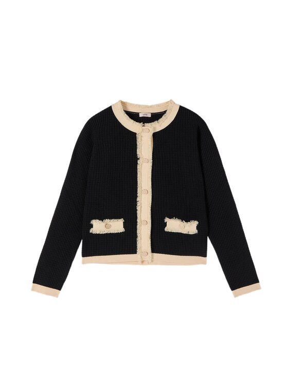 Oltre Oltre Sweter M140J005448N0Z3 Czarny Boxy Fit