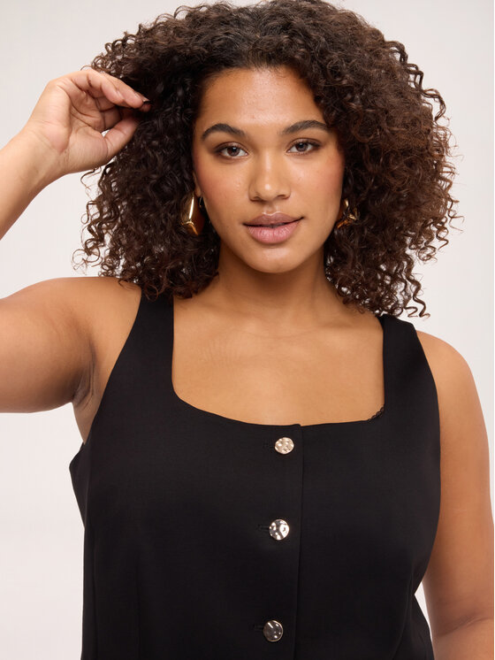 Fiorella Rubino Fiorella Rubino Bluzka 2124T002510N033 Czarny Cropp Fit