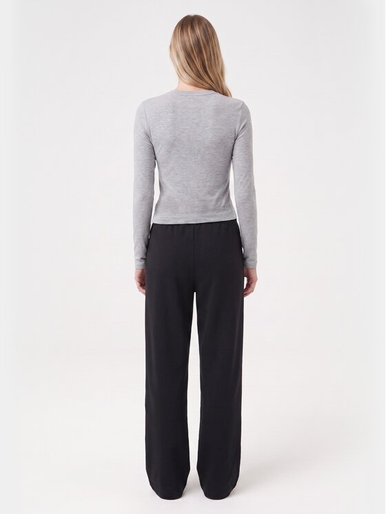 BASICLO BASICLO Longsleeve W-2253-25 Szary Slim Fit