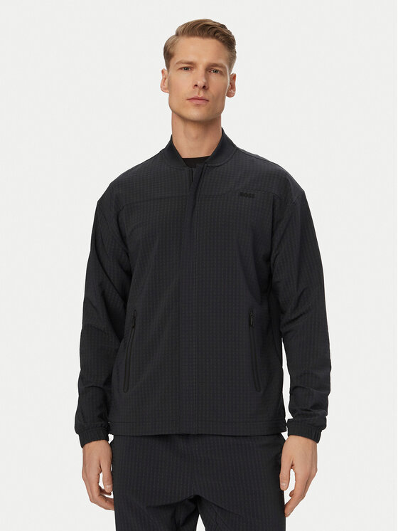 BOSS BOSS Hlače iz tkanine Terrace 50558503 Mornarsko modra Tapered Fit