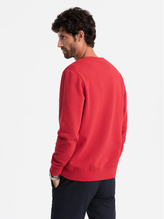 Ombre Ombre Mikina OM-SSNZ-0134 Červená Regular Fit