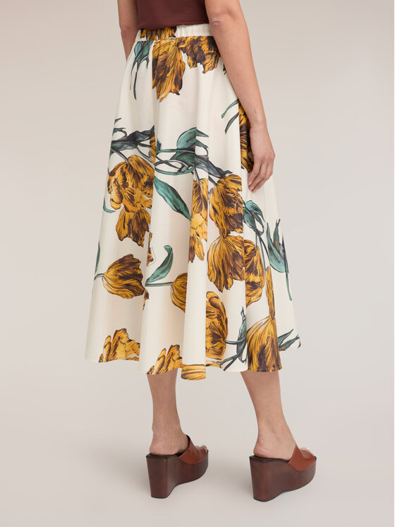 Motivi Motivi Gonna midi 1004W200720N001 Bianco A-Line Fit