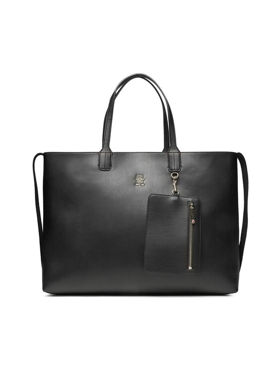 Tommy Hilfiger Tommy Hilfiger Handtasche Iconic Tommy Tote AW0AW14874 Schwarz