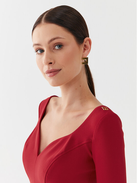 Elisabetta Franchi Elisabetta Franchi Rochie cocktail AB-415-36E2-V400 Roșu Regular Fit
