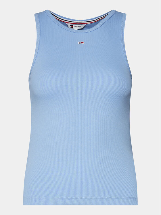 Tommy Jeans Tommy Jeans топ Essential DW0DW17382 Син Slim Fit