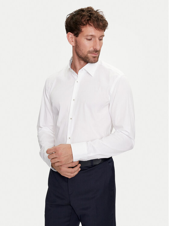 BOSS Boss Camicia H-Hank-Kent-C3-214 50512652 Bianco Slim Fit