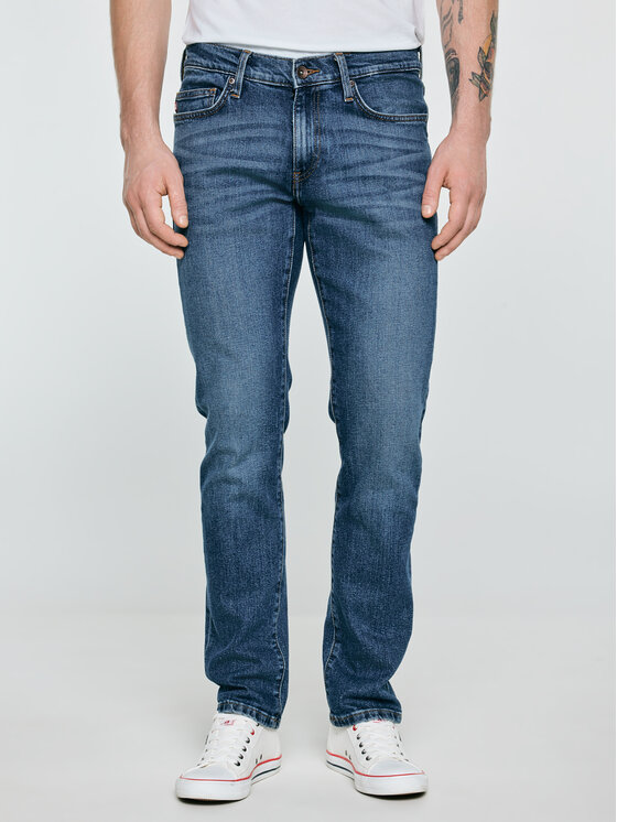 BIG STAR BIG STAR Jeansy TERRY SLIM Granatowy Slim Fit