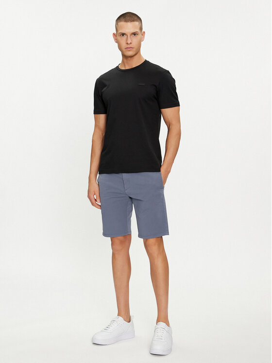 HUGO Hugo Bavlnené šortky David222SD 50471182 Modrá Slim Fit