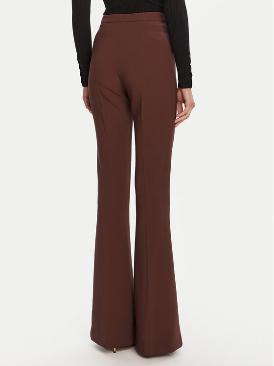 Elisabetta Franchi Elisabetta Franchi Hlače iz tkanine PA-122-56E2-V290 Rjava Regular Fit
