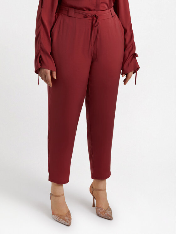 Fiorella Rubino Fiorella Rubino Spodnie materiałowe P132T004827N029 Bordowy Regular Fit