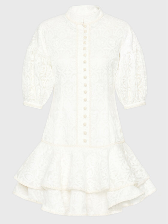 Vestito chemisier X221-80510 Bianco Regular Fit