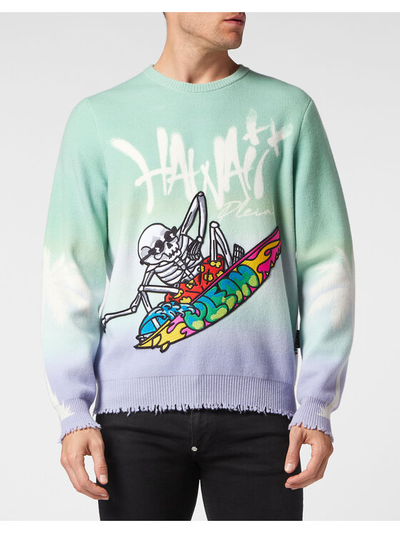 PHILIPP PLEIN PHILIPP PLEIN Sweter 3269 Kolorowy Regular Fit